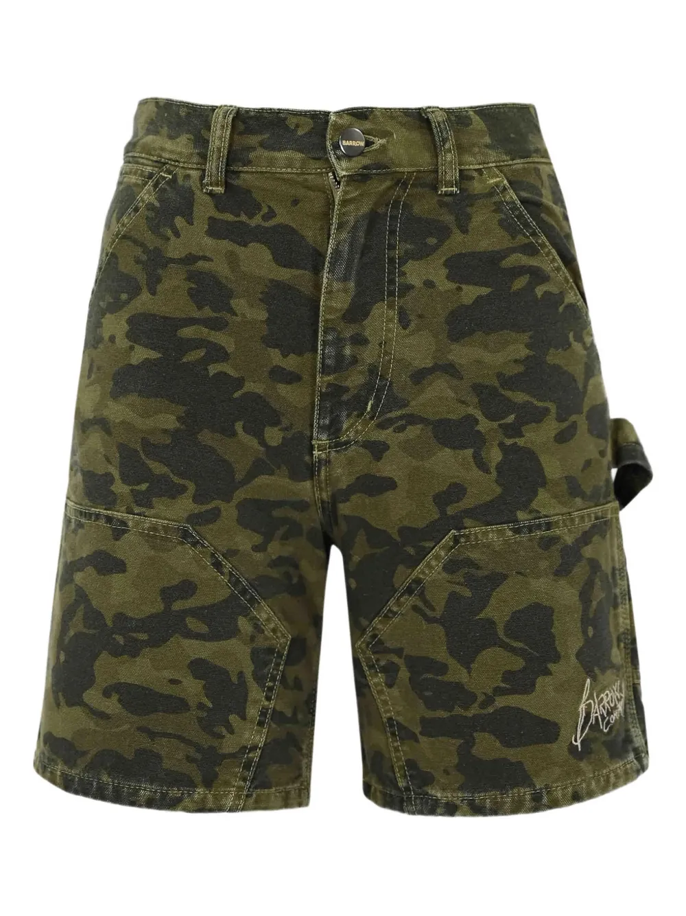 BARROW Cargo shorts met camouflageprint Groen