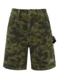 BARROW camouflage utility shorts - Green