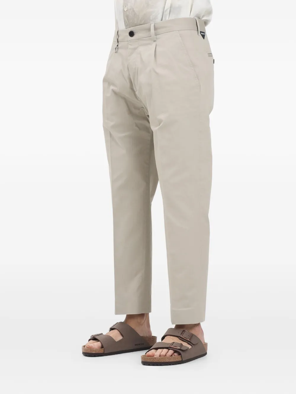 Golden Craft Broek met geplooide voorkant Beige