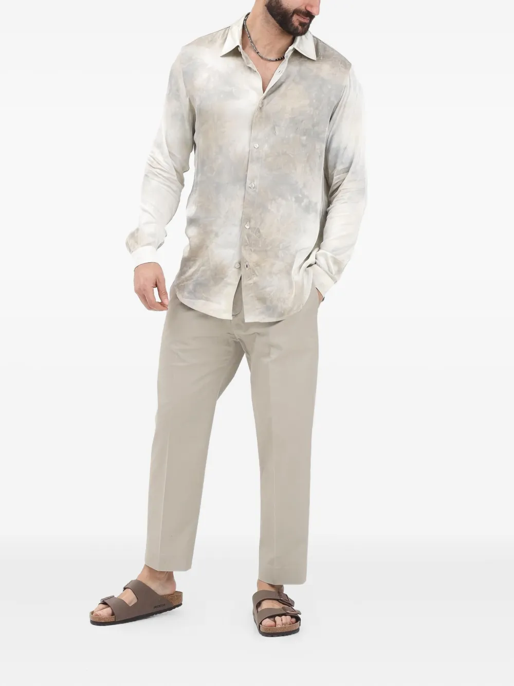 Golden Craft Broek met geplooide voorkant Beige