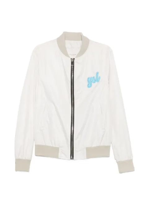 YES LONDON logo-patch zip-up jacket
