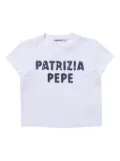 Patrizia Pepe sequin-embellished logo T-shirt - White