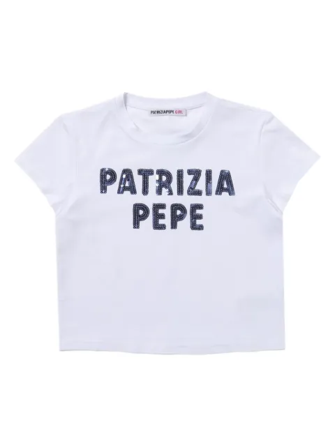 Patrizia Pepe sequin-embellished logo T-shirt