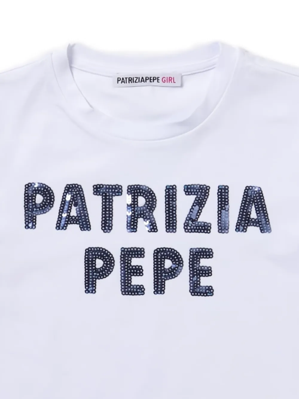 Patrizia Pepe T-shirt met pailletten Wit
