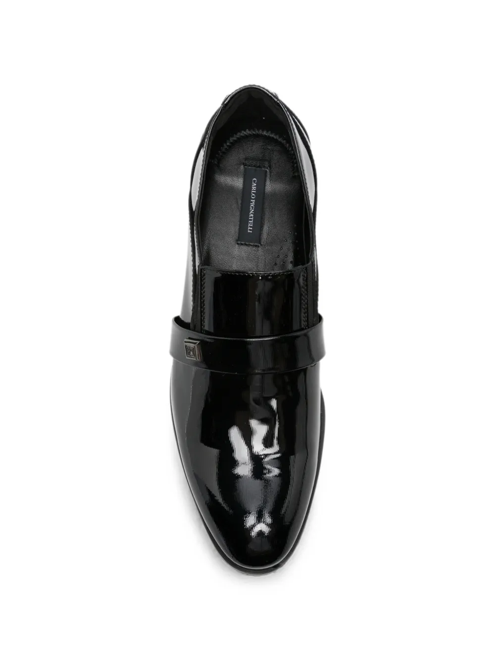 Carlo Pignatelli Slip-on schoenen met gelakte afwerking Zwart