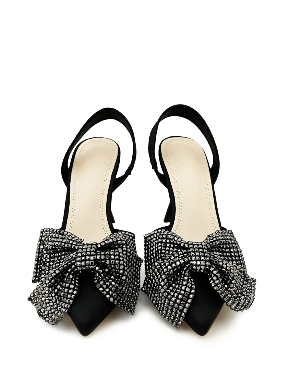 TWENTY FOURHAITCH bow-embellished slingback pumps Black