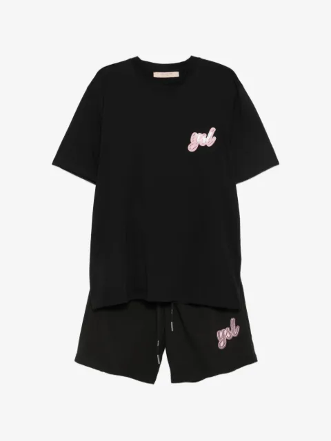 YES LONDON set de pantalones cortos con parche del logo
