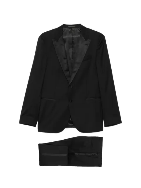 BOSS traje con solapas de satén