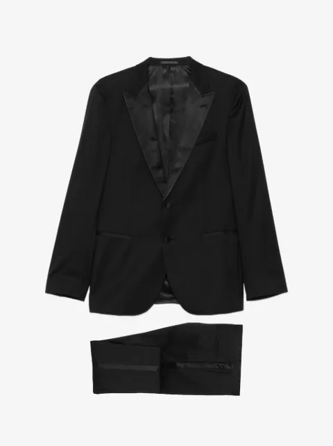 BOSS traje con solapas de satén