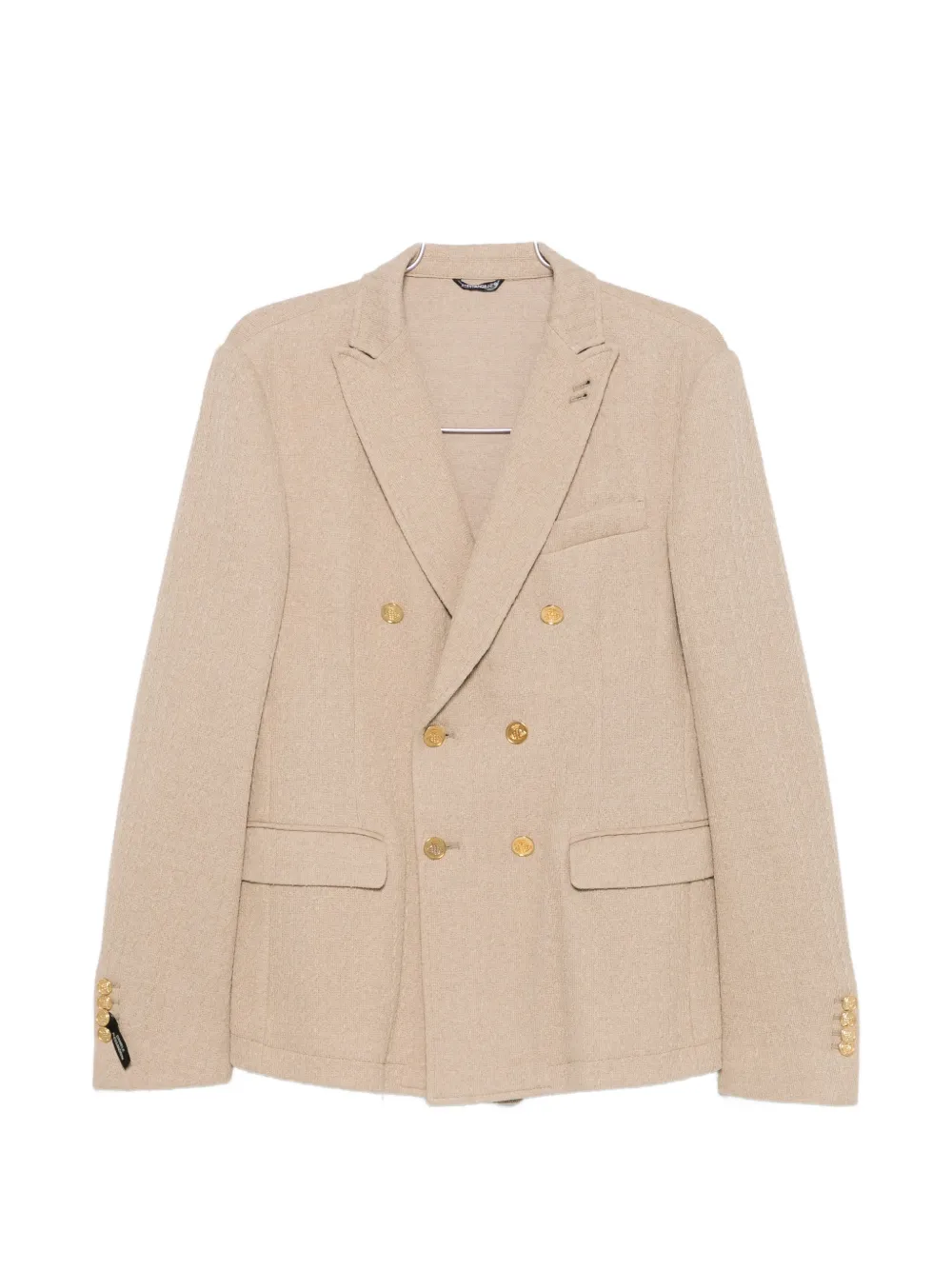 Daniele Alessandrini double-breasted peak-lapel jacket - Nude