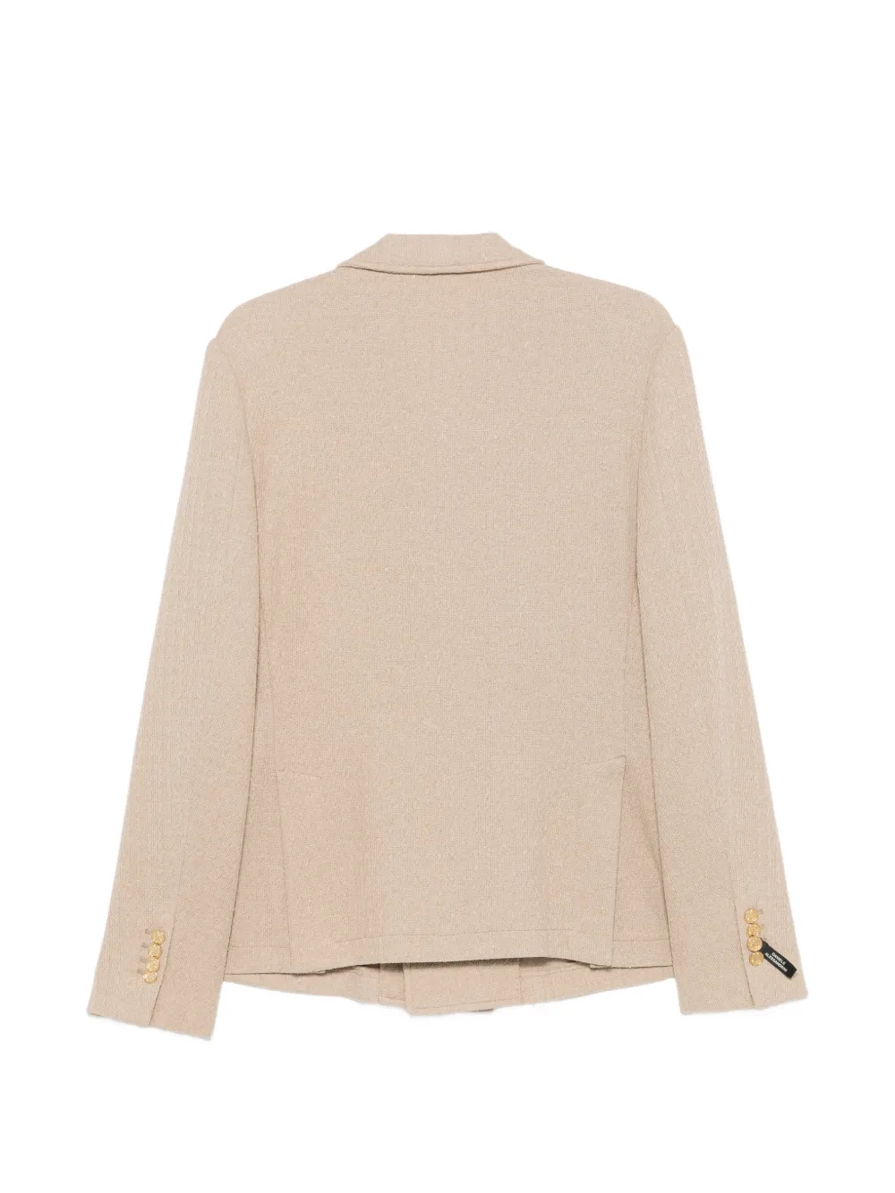 Daniele Alessandrini Jack met puntige revers en dubbele rij knopen Beige