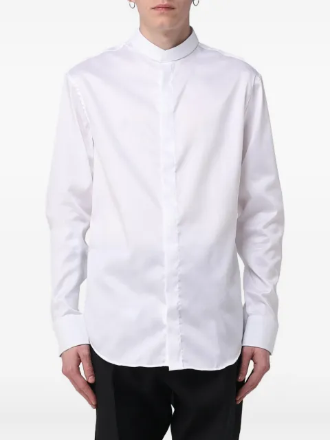 Emporio Armani band-collar long-sleeved shirt