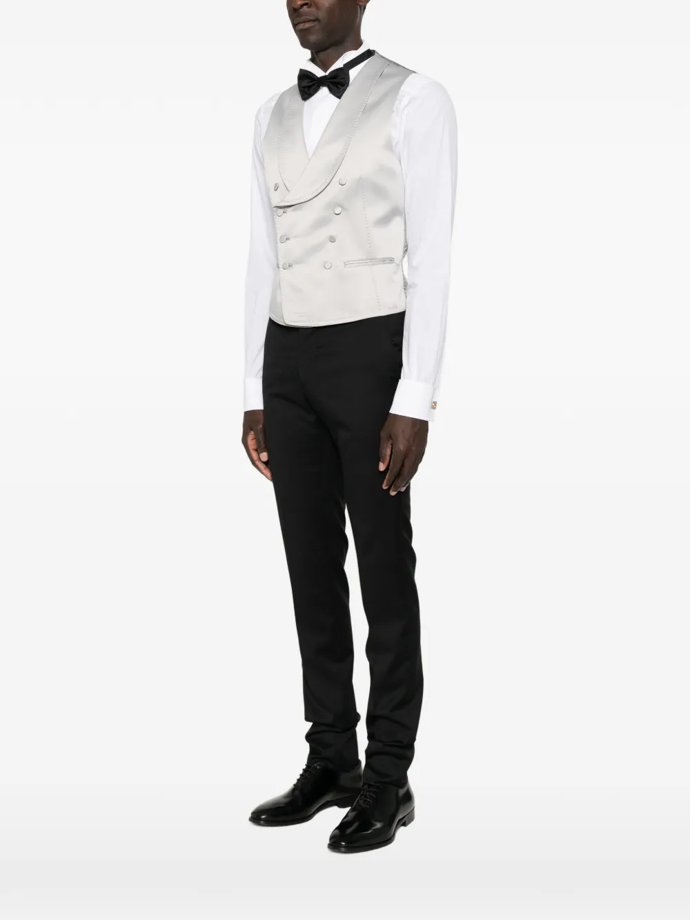 Tagliatore double-breasted shawl-lapel waistcoat Grijs