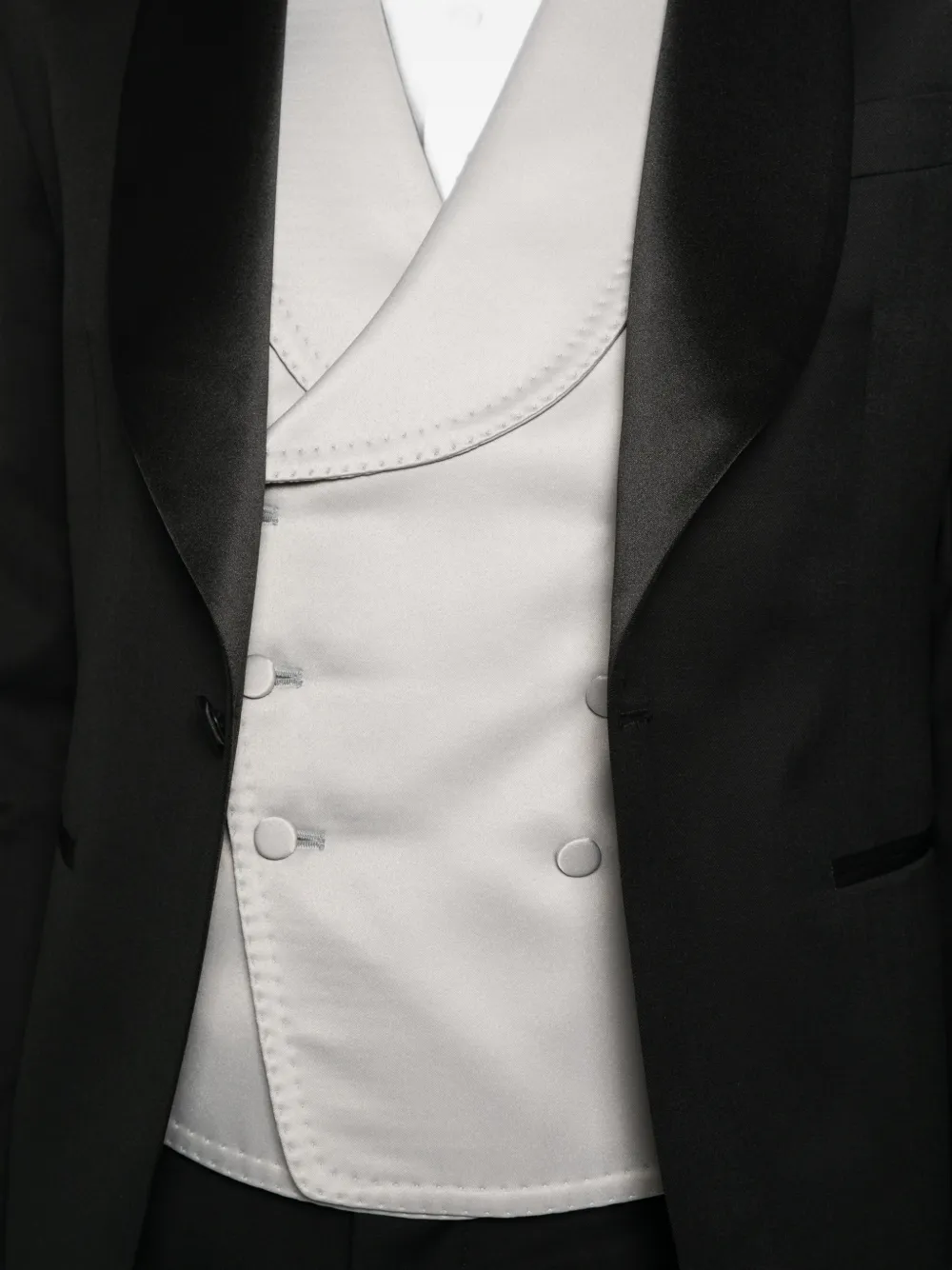 Tagliatore double-breasted shawl-lapel waistcoat Grijs