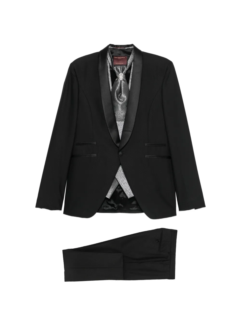 Carlo Pignatelli shawl-lapel single-breasted four-piece suit - Nero