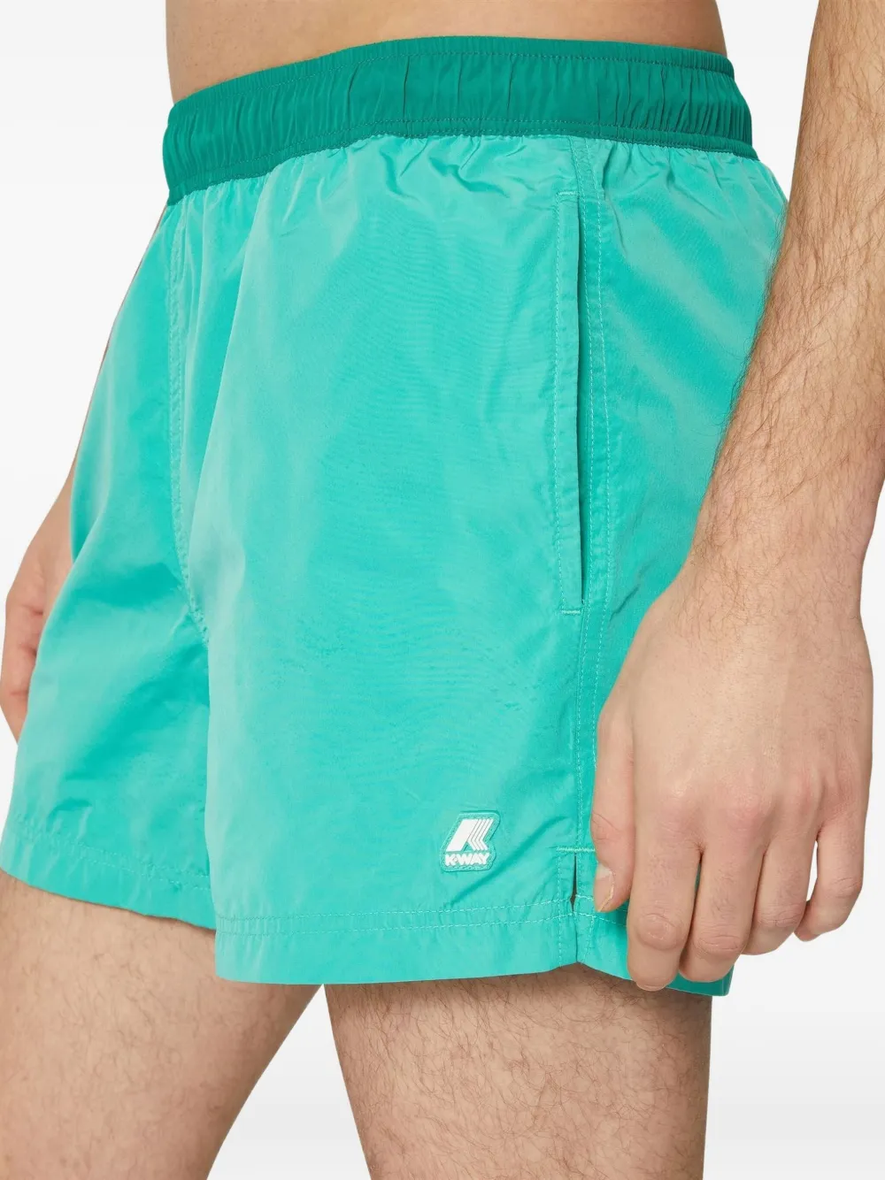 K-Way Zwembroek met elastische taille Groen