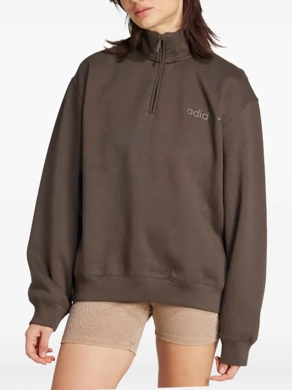 Adidas ハーフジップ スウェットシャツ | ブラウン | FARFETCH JP