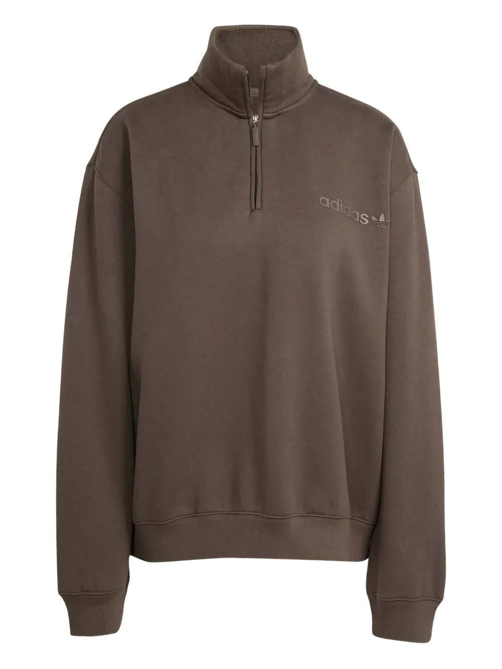 adidas half-zip sweatshirt - Marrone