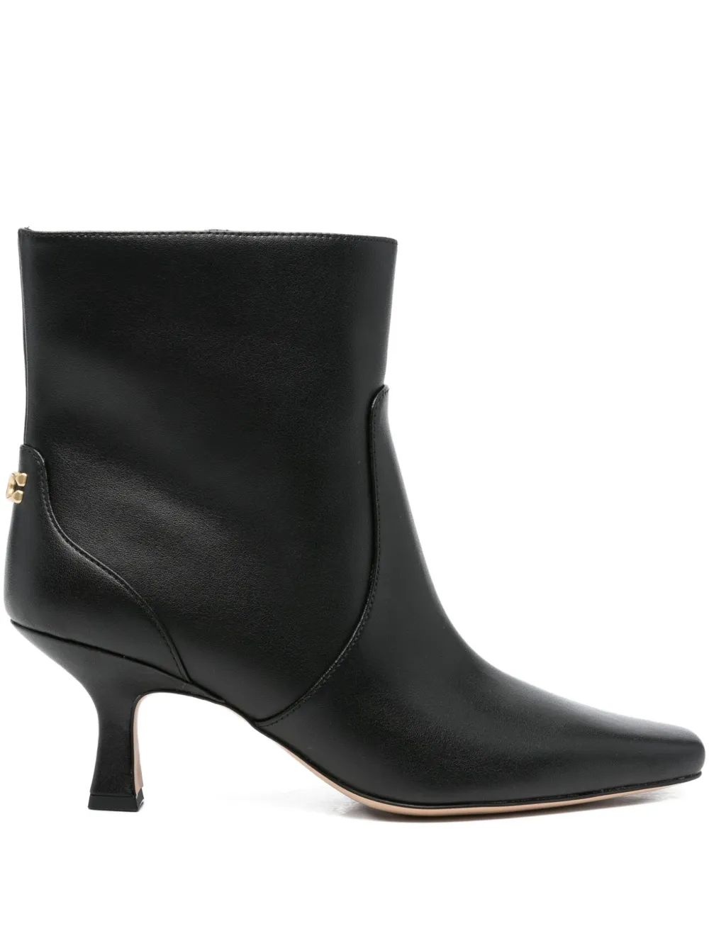 Coach 75mm leather heeled boots Black