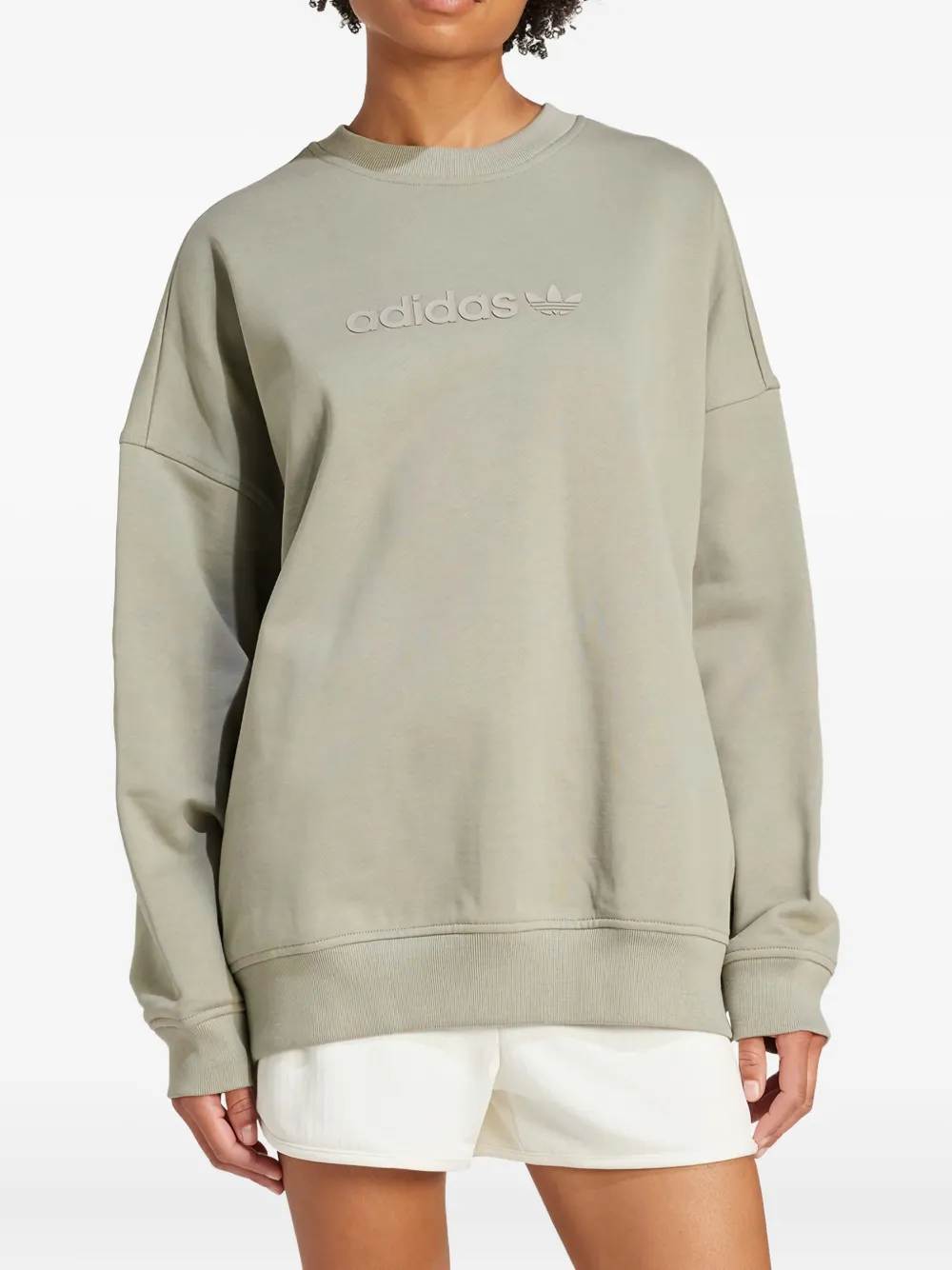 adidas Essentials Linear sweater met logo-applicatie Groen