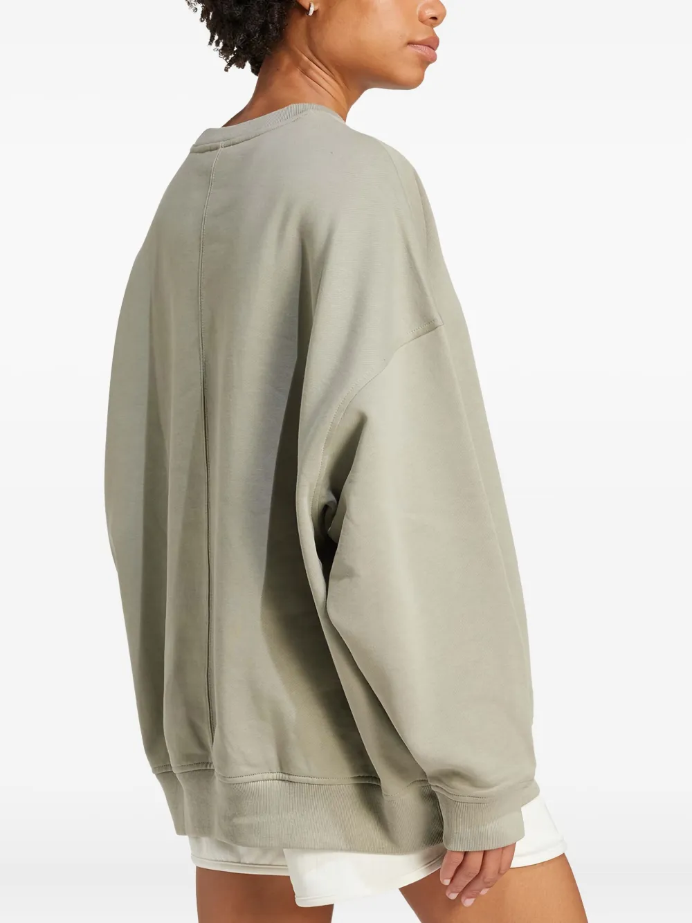 adidas Essentials Linear sweater met logo-applicatie Groen