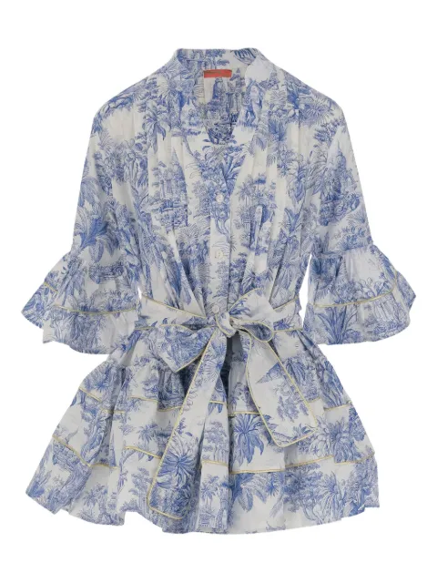 PEP'S floral-pattern ruffled mini dress
