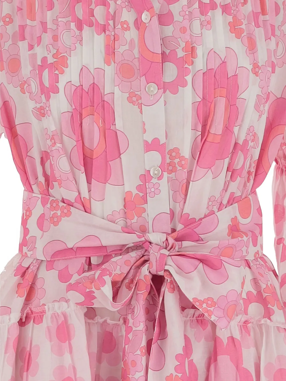 Pep's Floral-pattern Pleated-details Mini Dress In Pink