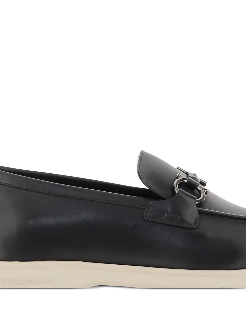 Ferragamo Gancini-detail loafers Black