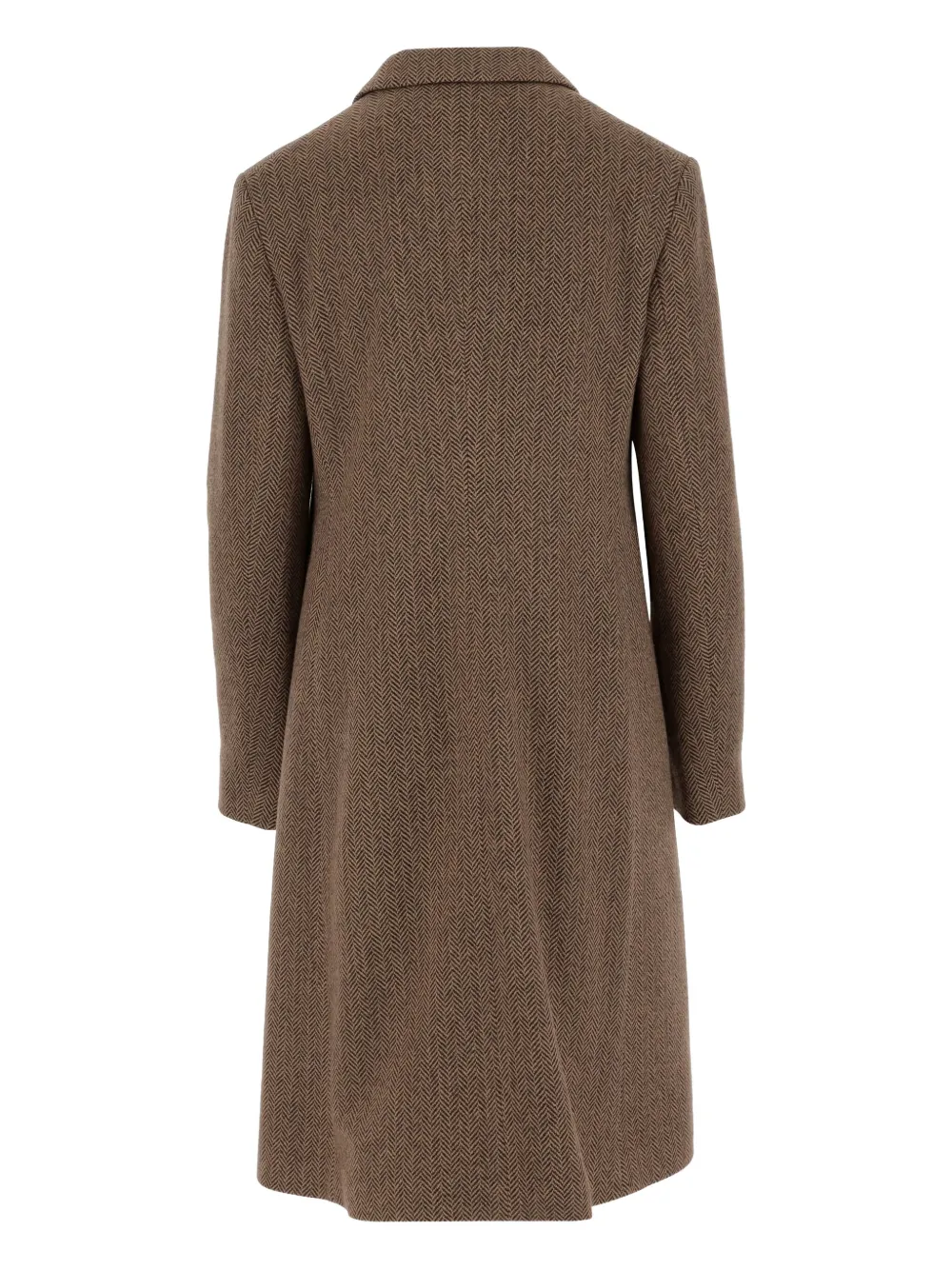 Polo Ralph Lauren herringbone single-breasted coat Bruin