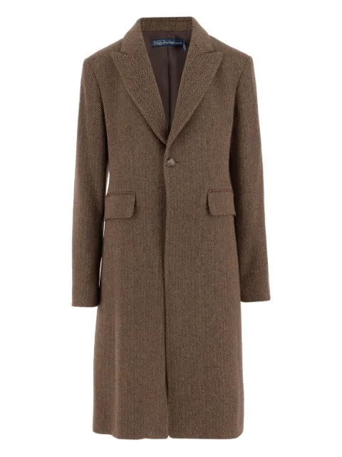 Polo Ralph Lauren herringbone single-breasted coat