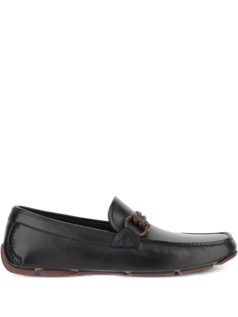 Ferragamo Gancini-detail leather loafers