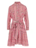 PEP'S striped-pattern midi dress - Red