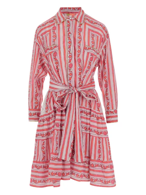 PEP'S striped-pattern midi dress