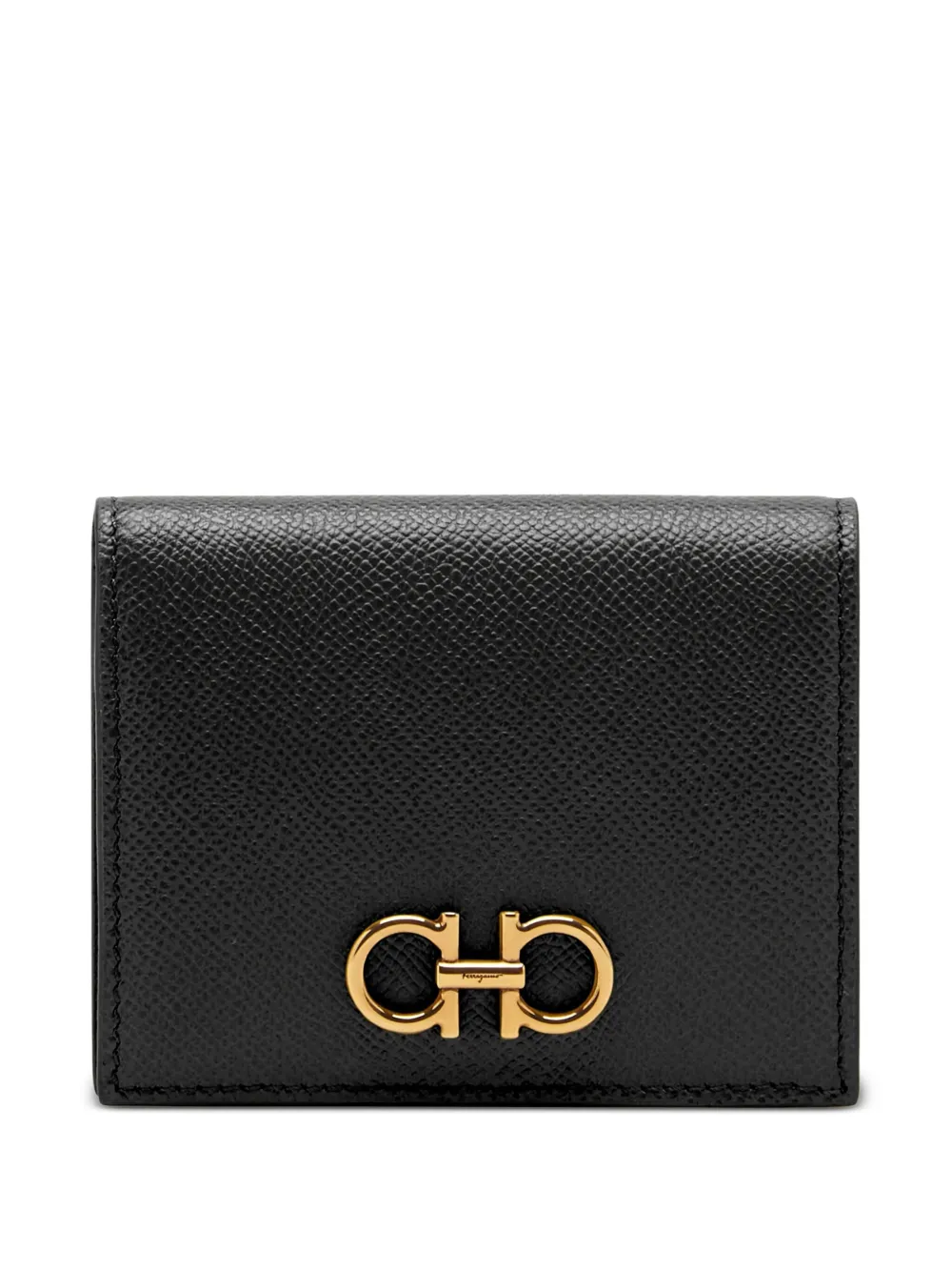 Ferragamo Gancini calfskin wallet Zwart