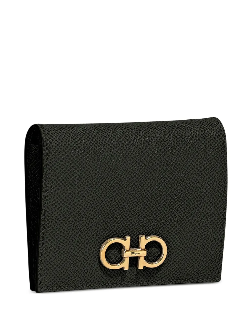 Ferragamo Gancini calfskin wallet Zwart