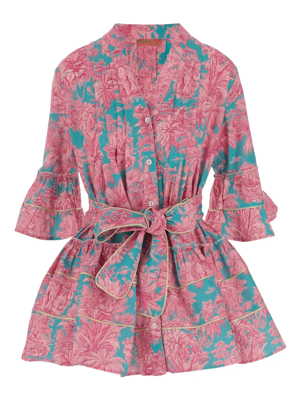 PEP'S floral-pattern ruffled mini dress | Pink | Image 1