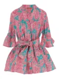 PEP'S floral-pattern ruffled mini dress - Pink