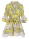 PEP'S floral-pattern ruffled mini dress - Yellow
