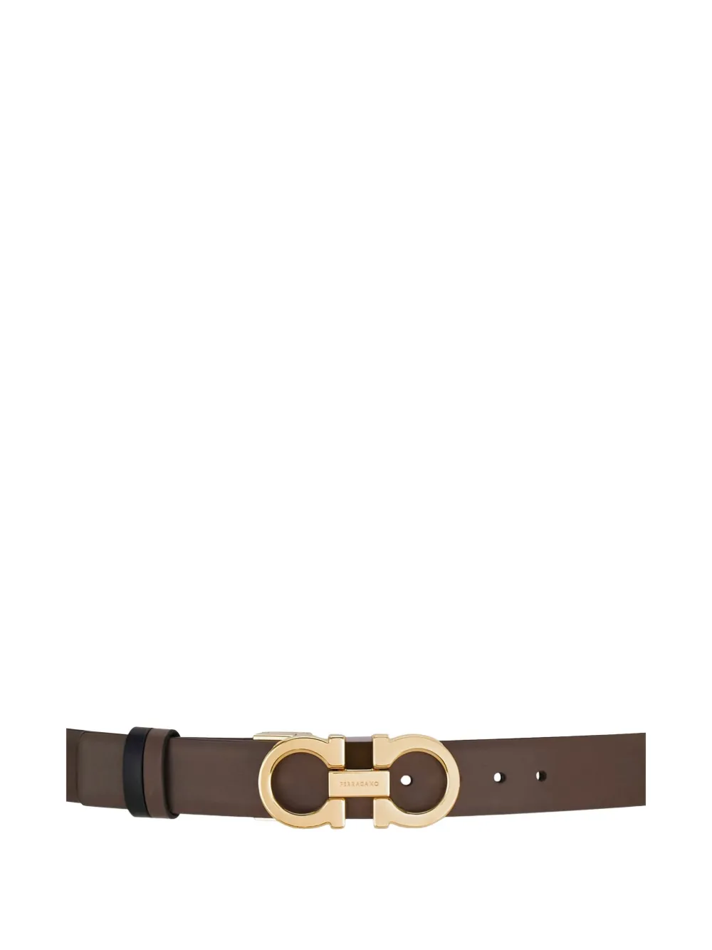 Ferragamo Gancini buckle leather belt | Black | Image 1
