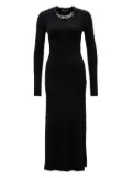 Rabanne cable-knit chain-link maxi dress - Black