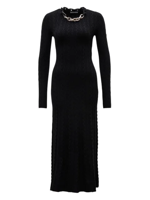 Rabanne cable-knit chain-link maxi dress