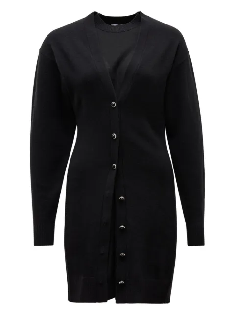 Rabanne button-embellished chain-detail mini dress