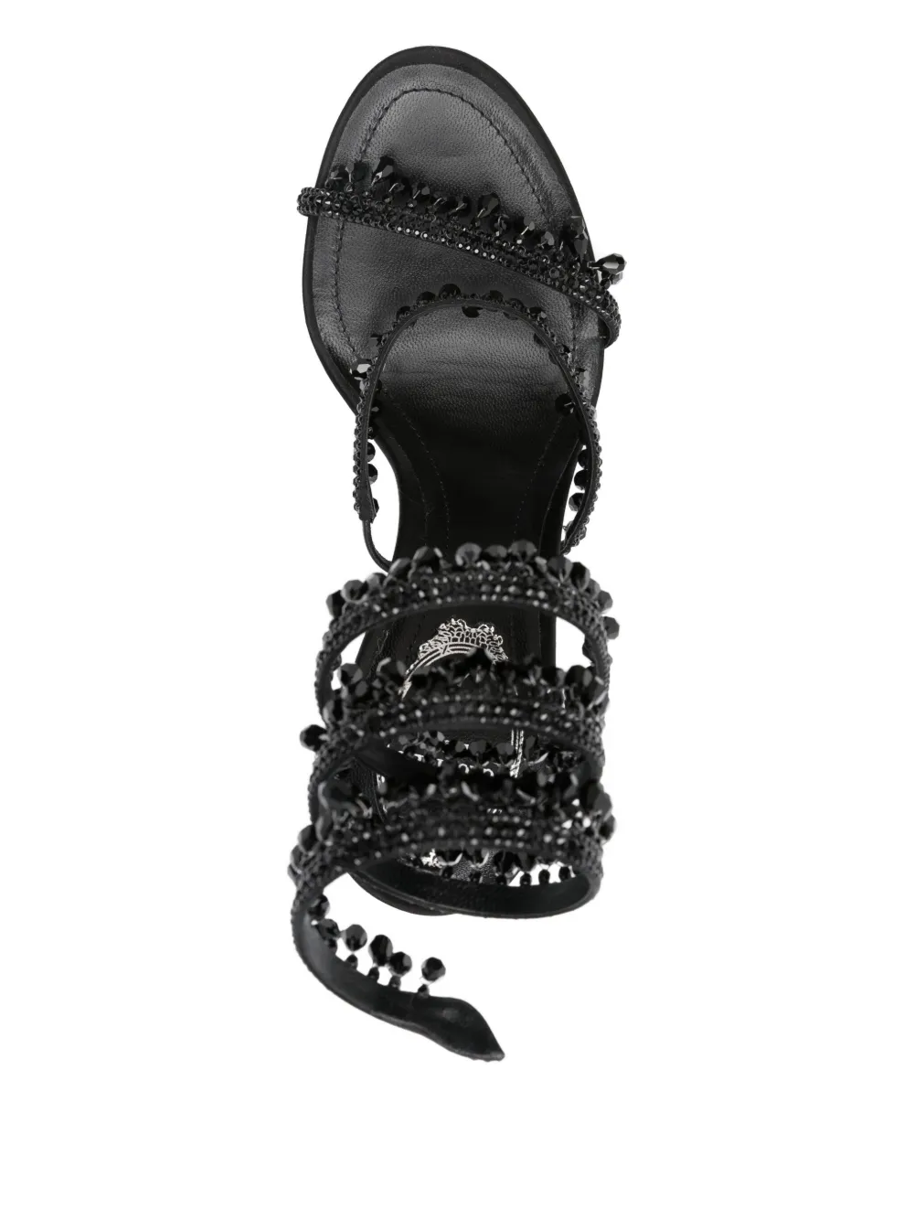 René Caovilla 110mm beaded-embellished stiletto sandals Black