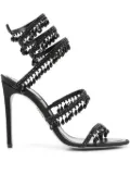 René Caovilla 110mm beaded-embellished stiletto sandals - Black