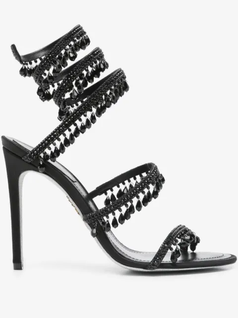 René Caovilla 110mm beaded-embellished stiletto sandals