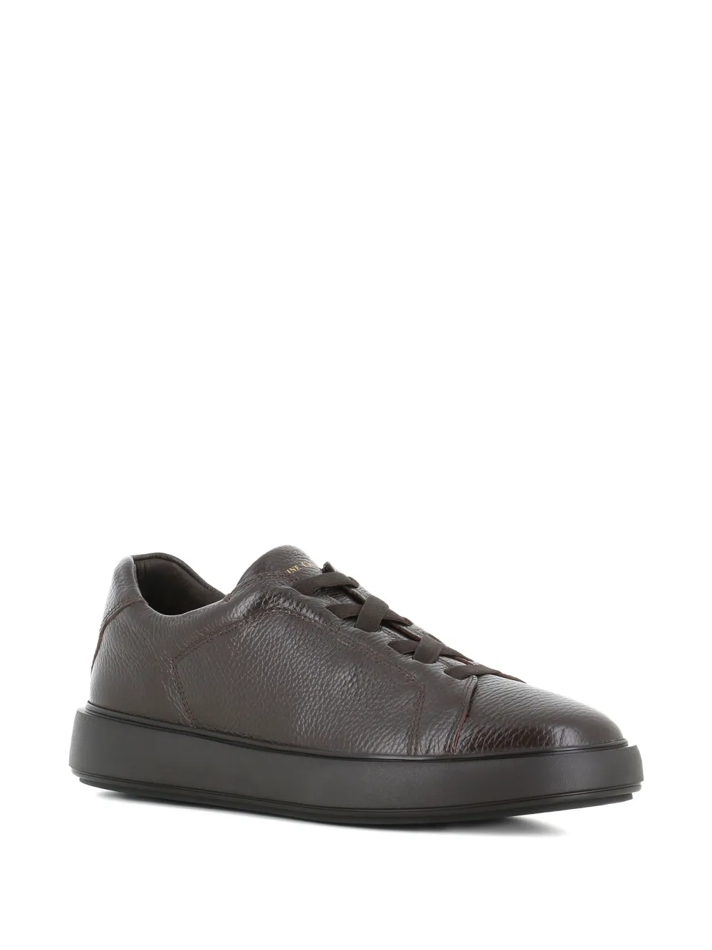 Officine Creative textured leather lace-up sneakers Bruin