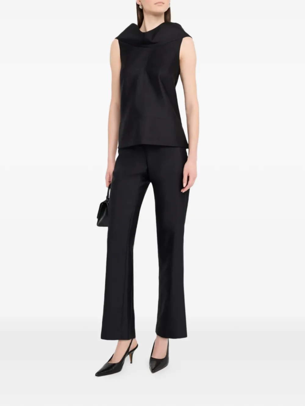Brandon Maxwell Bowie top - Zwart
