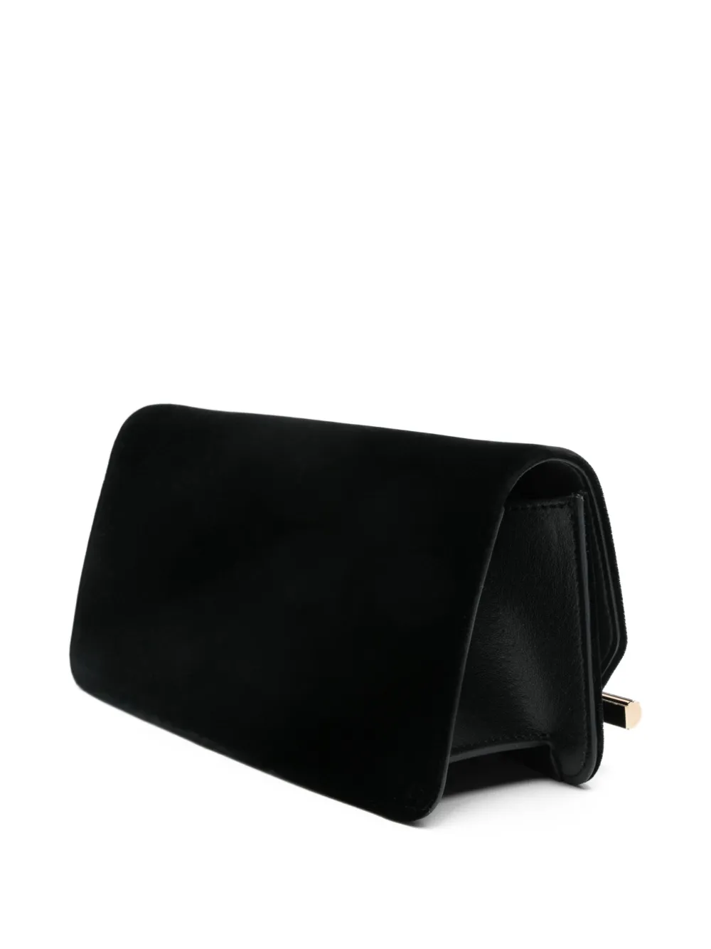 Victoria Beckham 202 fluwelen clutch met streepdetail Zwart
