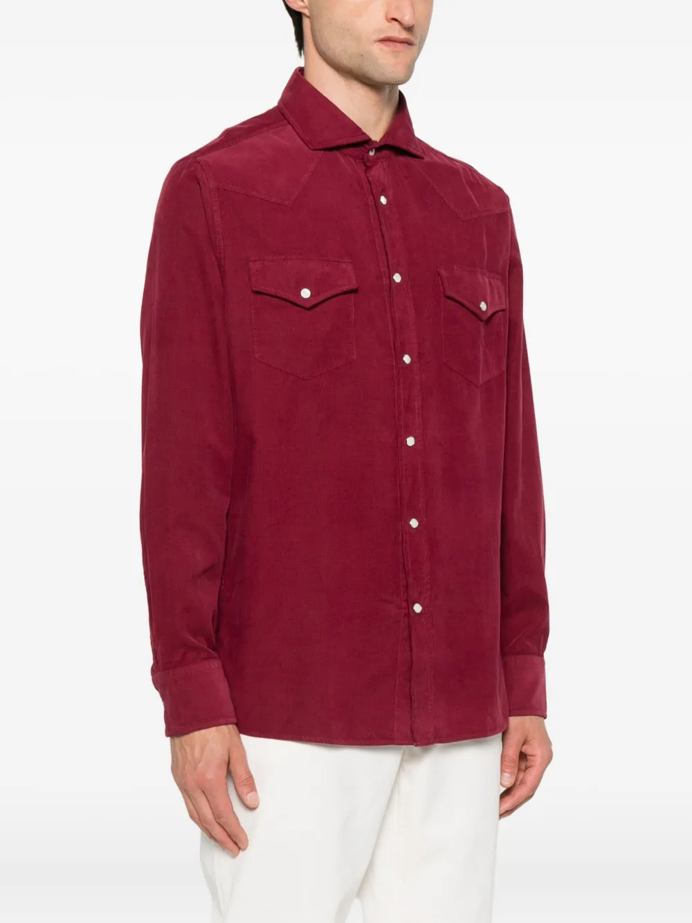 Brunello Cucinelli Katoenen overhemd Rood