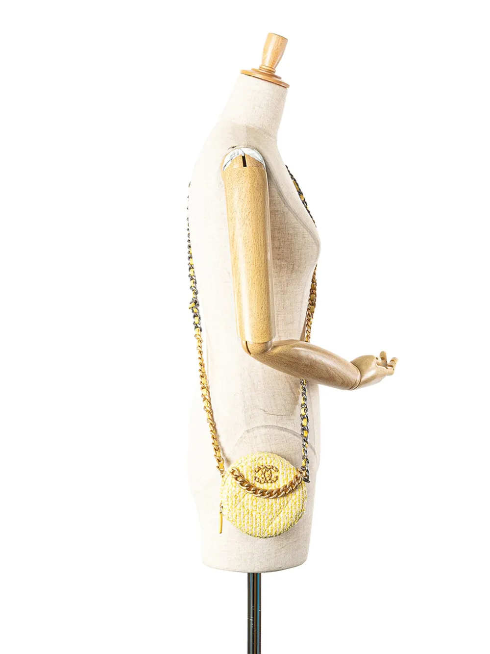 CHANEL Pre-Owned 2020 Tweed 19 Round Clutch with Chain satchel | Pre-Owned | Image 2